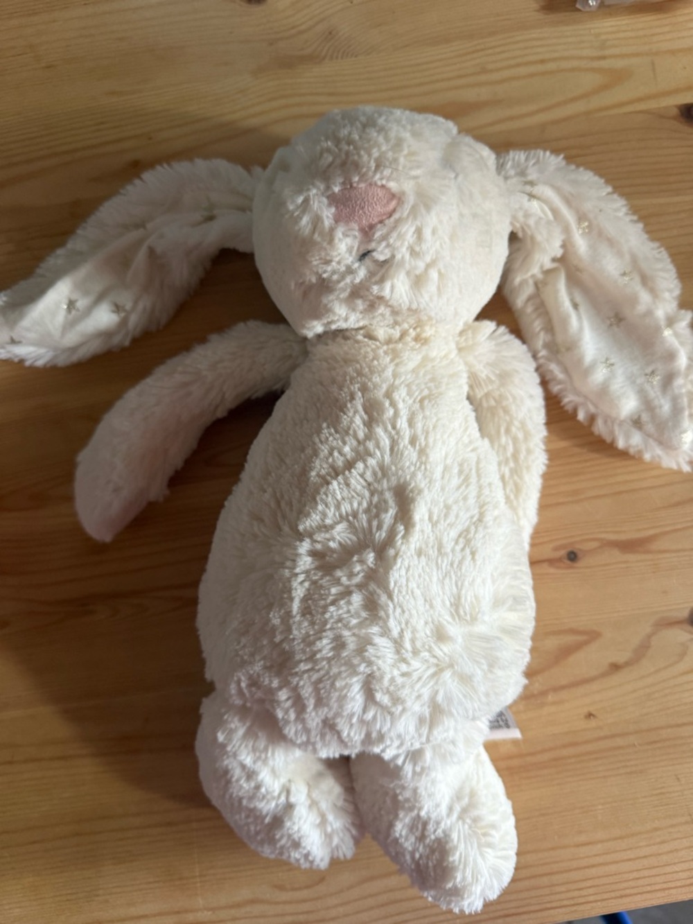 Jellycat medium Bashful cream ivory twinkle bunny EUC NO FLAWS - Picture 6 of 6